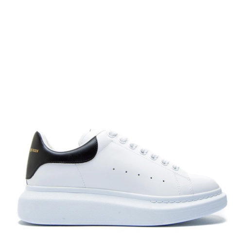 alexander mcqueen/亚历山大麦昆男鞋 明星同款牛皮系带平底休闲鞋