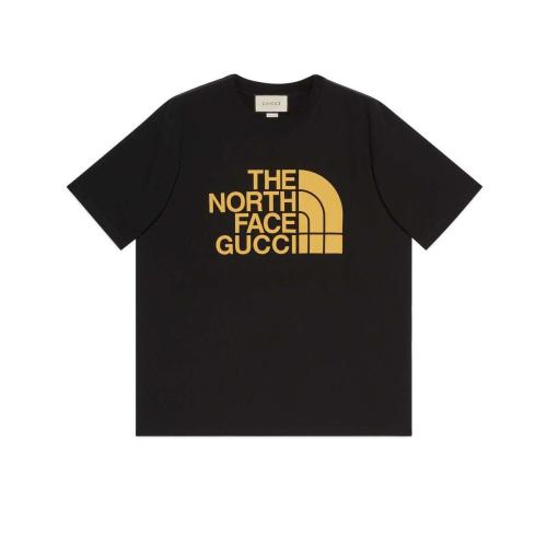 gucci北面联名黑色短袖,gucci北面联名短袖黑色 【包邮包税】 gucci古驰 21年春夏 男士 the north face x gucci联名