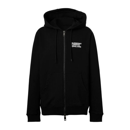 burberry/博柏利 男士 服装 21春夏 黑色棉质连帽卫衣 男卫衣