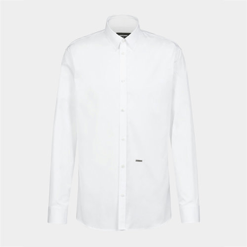 dsquared2/d二次方 21年春夏 logo 男性 白色 男士长袖衬衫 s74dm0508
