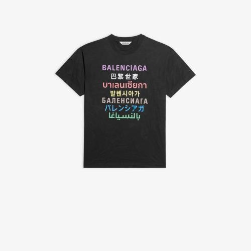 【包邮包税 balenciaga巴黎世家 21年春夏 女士 短袖t恤 languages
