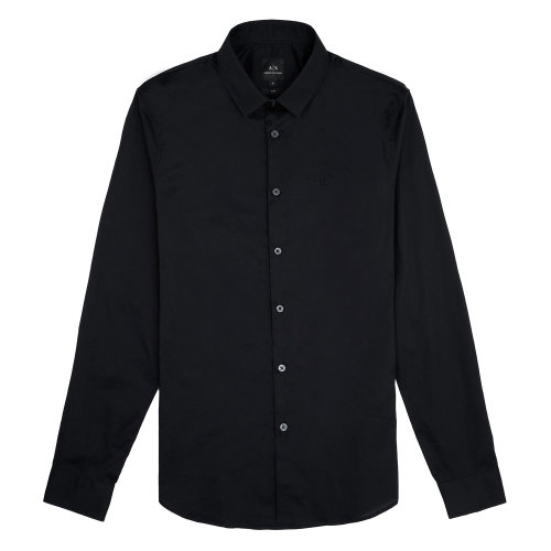 armani exchange 黑色 男士长袖衬衫 8nzc31-zn28z-1200 21年春夏(9.