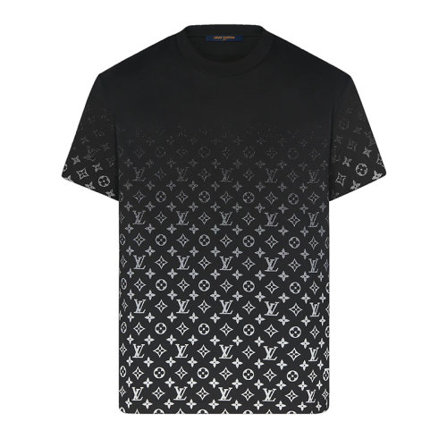 louis vuitton/路易威登 2021年新款 男士黑白棉质会标渐变lvse t恤1