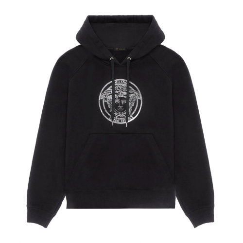 versace/范思哲 男士黑色美杜莎头像带帽棉质卫衣帽衫 a87475-a229724
