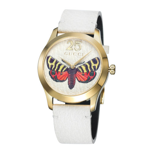 gucci/古驰 g-timeless系列 灵动蝴蝶图案经典logo石英表