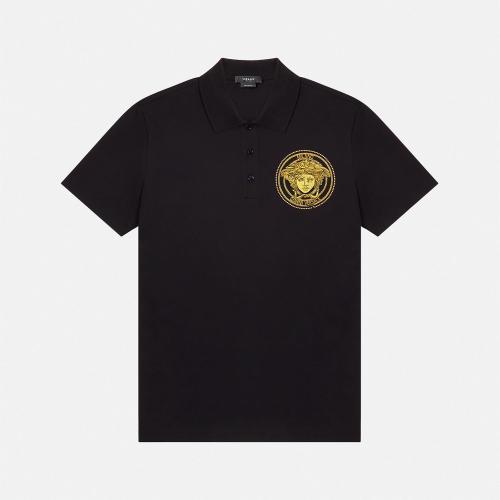 【预售】versace/范思哲黑色 圆形美杜莎logo polo衫a89300-a237141_a