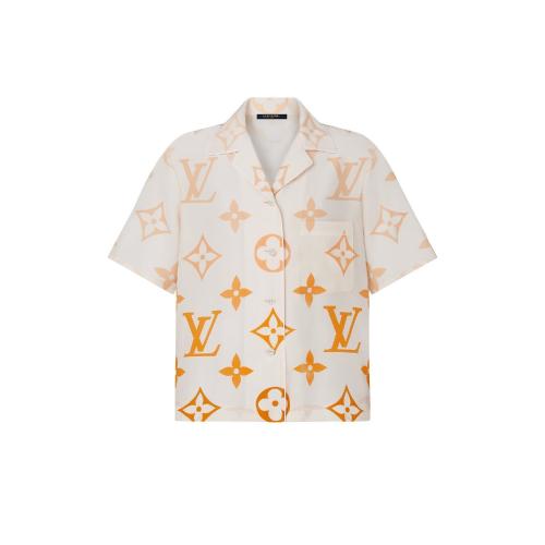 【包邮包税】 lv路易威登 21年春夏 女士 短袖衬衫 haut de pyjama en