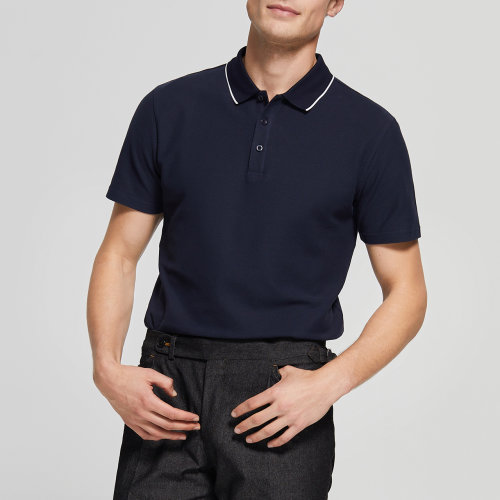 新品by creations lite/柏品 纯棉珠地网眼商务polo衫 男士短polo