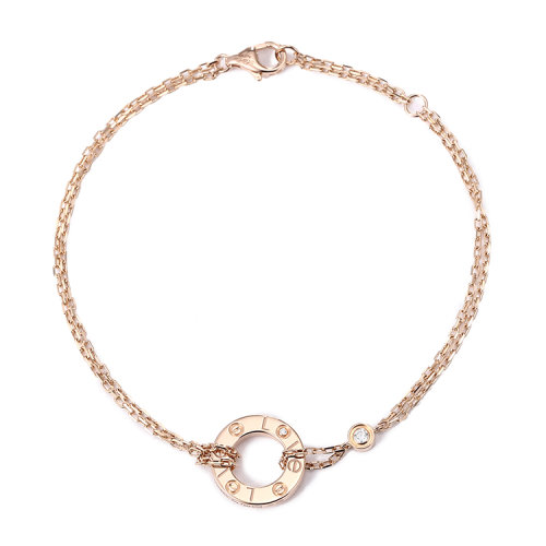 cartier(卡地亚) love系列18k金镶钻手链