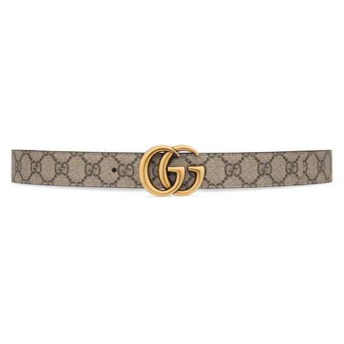 【包邮包税】 gucci古驰 21年春夏 女士 双g带扣双面腰带 659417 92