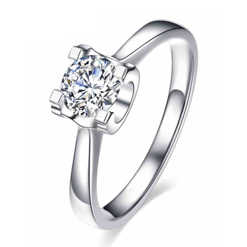 gzuan/古钻珠宝 18k金经典四爪显钻钻石戒指女士结婚求婚戒指 j1828