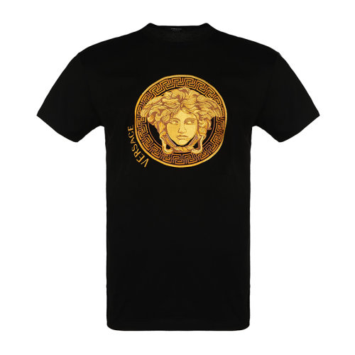 versace/范思哲 美杜莎刺绣图案棉质男士短袖t恤a88653a228806