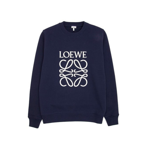 【包邮包税】 loewe/罗意威 男士服装 男性 字母logo 深蓝色 圆领棉质