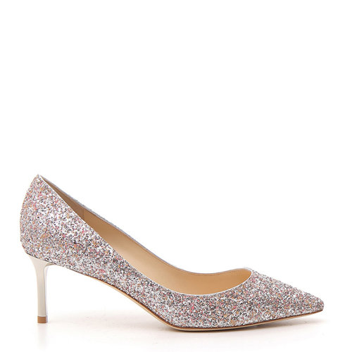 jimmy choo官网,jimmy choo是什么牌子 jimmy choo/周仰杰 女士拼色亮片6cm细高跟高跟鞋 romy60