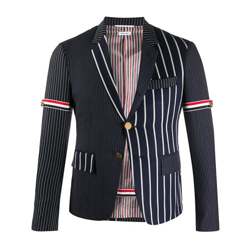 ThomBrowne西装,ThomBrowne西装 thom browne/thom browne 21年春夏 男士服装 男性 深蓝色 男士西服
