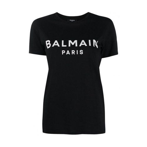 【包邮包税】balmain/巴尔曼 女装 品牌字母logo 圆领 女士棉质短袖