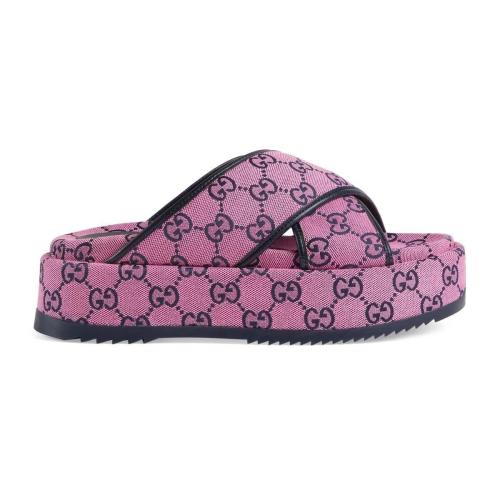 gucci古驰 21年春夏 女士 gg multi*w*color系列防水台凉鞋 663666 9