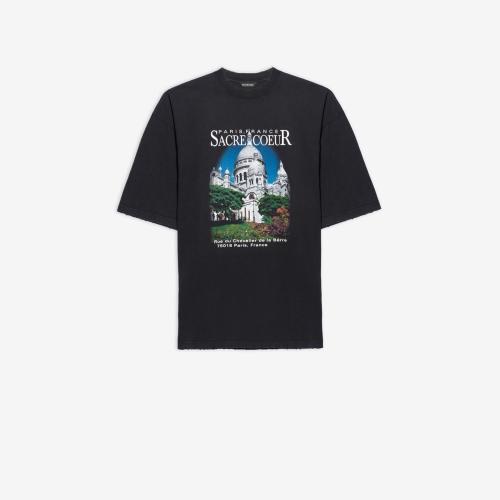 【包邮包税】 balenciaga巴黎世家 21年秋冬 男士 短袖t恤 sacre