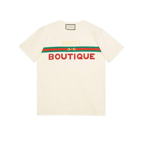 【包邮包税】 gucci古驰 21年秋冬女士 女士gucci boutique印花t恤