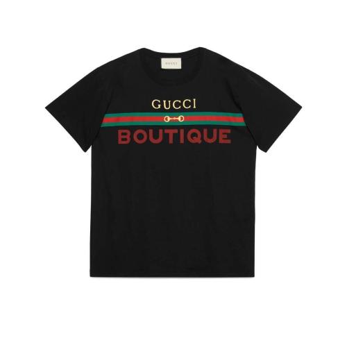 gucci古驰 21年秋冬 女士 男士gucci boutique印花超大造型t恤 548334