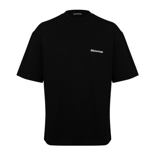 【21春夏】balenciaga/巴黎世家 男女同款 刺绣logo徽标休闲男士短袖