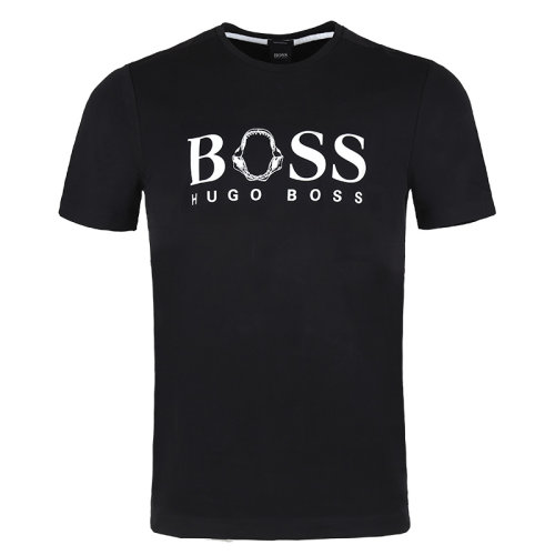 hugo boss/雨果博斯男装 2021新款胸前logo棉质图案圆领男士短袖t恤衫