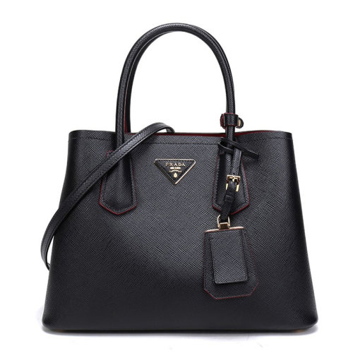 【包邮包税】prada/普拉达 女士皮革徽标手提包单肩包斜挎包女包 1bg