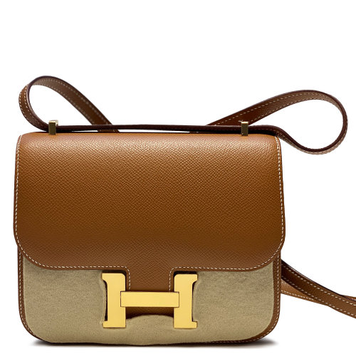 hermes/爱马仕 constance19 康康19金棕金扣 epsom牛皮 y刻 单肩斜
