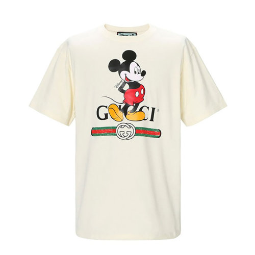 gucci/古驰 男装 男士t恤 男士短袖t恤 迪士尼 disney 白色 米奇 男女