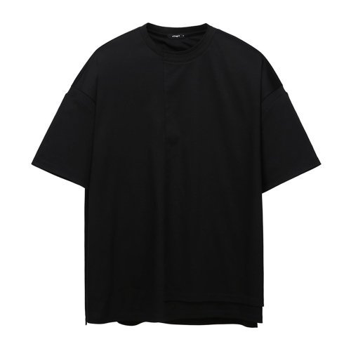 allegri/allegri[21ss 黑色 双层 double sillet 短袖 t恤