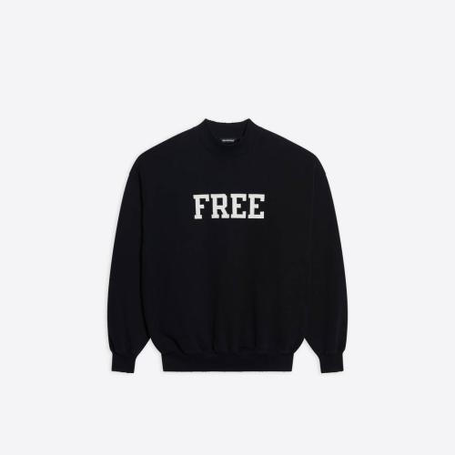 【包邮包税】 balenciaga巴黎世家 21年春夏 男士 卫衣 free 圆领衫