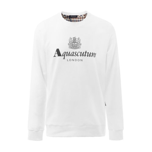 大陆现货秒发 aquascutum/雅格狮丹 纯棉圆领套头男士卫衣 上装 男装