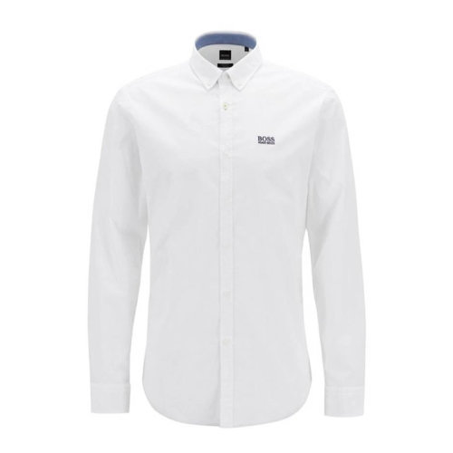 hugo boss 雨果博斯 男士服装 时尚白色衬衫 男士长袖衬衫