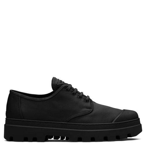 【包税】prada/普拉达 21年秋冬新款 男士黑色尼龙织物德比鞋2eg327