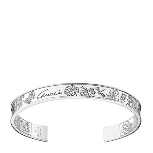 gucci/古驰 纯银花卉蝴蝶手镯341950 j8400 0701