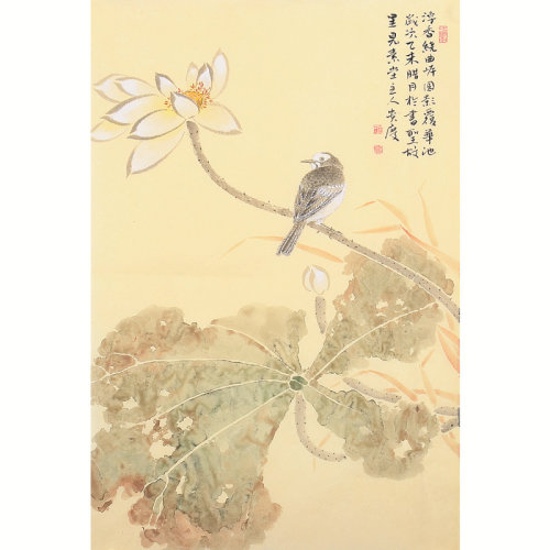 汪贵庆《浮香绕曲岸》传统水墨 写意花鸟