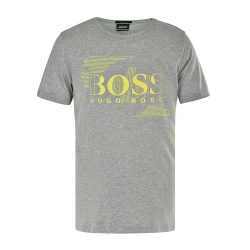hugo boss/雨果博斯 s 花灰男士 棉质 圆领 百搭 字母logo 短袖t恤