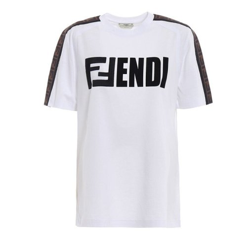 fendi/芬迪女装 女士logo印花休闲宽松圆领短袖t恤 fs7088a5hq