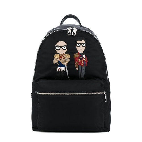 dolce&gabbana/杜嘉班纳 尼龙配皮卡通贴饰中性双肩包 bm1419 am251