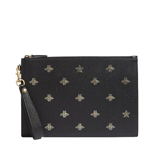 gucci蜜蜂包真假图解,gucci包真假鉴定图解 gucci/古驰蜜蜂星星图案皮革手拿包495066dj2kt8474【现货】