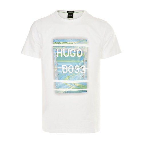 hugo boss/雨果波士 男装 服饰 棉质混纺logo图案圆领时尚休闲男士