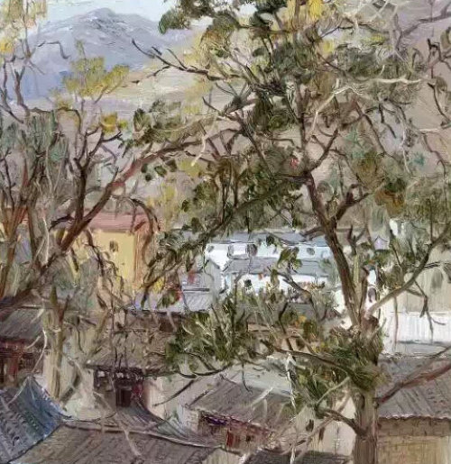 张宏阳《家乡》油画