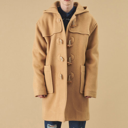 13month duffle coat 米色牛角扣大衣 31571141047be