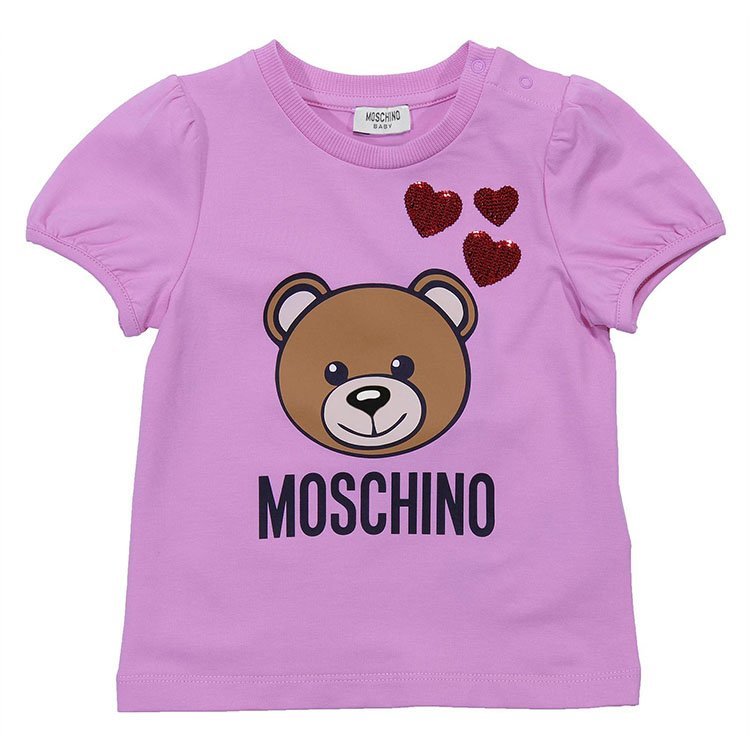 moschino kids/moschino kids 19年春夏 短袖 女童 小熊 logo 儿童t恤