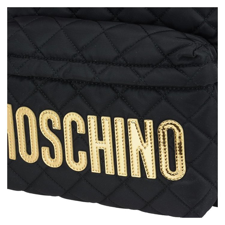 MOSCHINO LOGO,FENDI logo 莫斯奇诺/moschino 19年春夏 女性 logo 通勤包 黑色 双肩包 7607