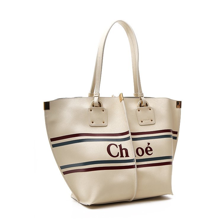 chloe/克洛伊 19年春夏 托特包 女性 条纹 logo 手提包 chc19ss130