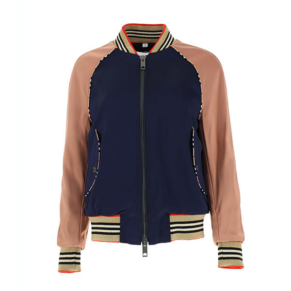 burberry/博柏利 19年春夏 棒球服 女性 格纹 拼色 女士夹克 8010119