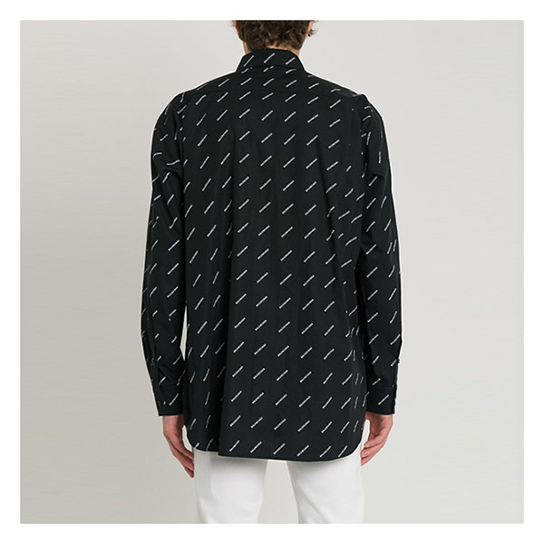 balenciaga/巴黎世家 19年秋冬 翻领 男性 花纹 复古 男士长袖衬衫
