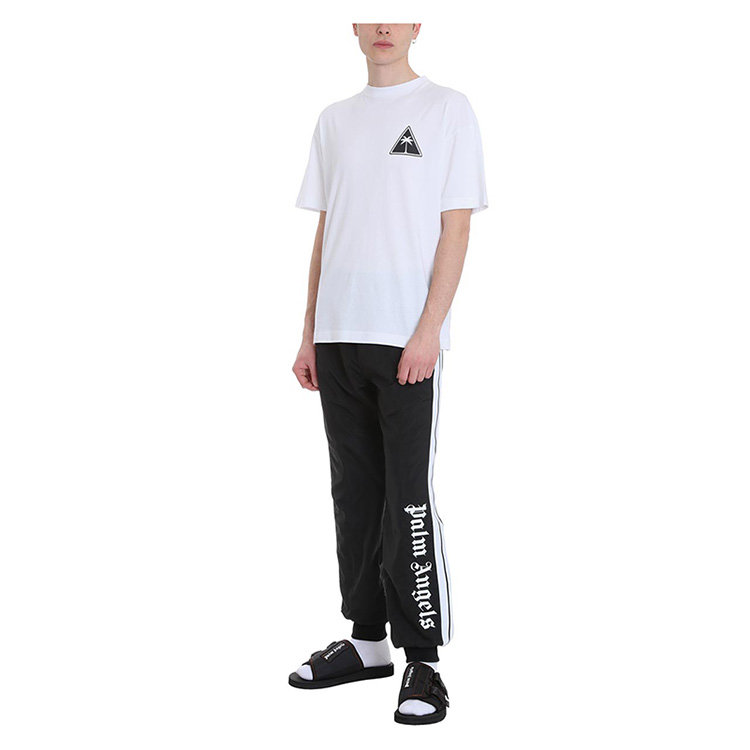 palmangels尺码,palmangels裤子 palm angels/palm angels 19年春夏 圆领 男性 胸标 宽松 男士短袖t恤