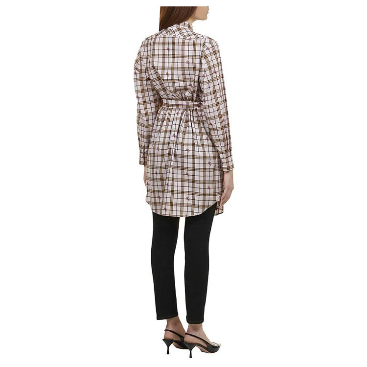 burberry/博柏利 19年秋冬 服装 衬衫裙 女性 格纹 腰带 女士连衣裙